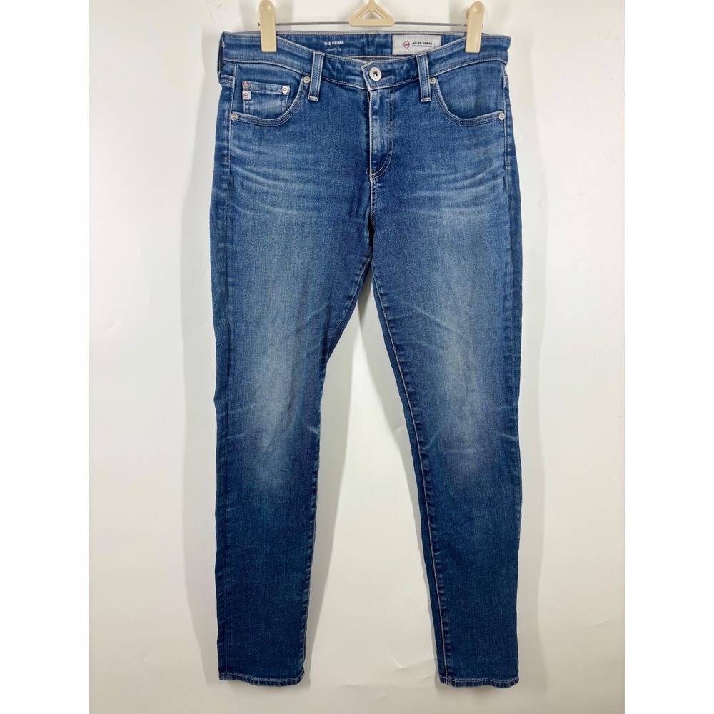 AG Adriano Goldschmied The Prima Cigarette Leg Jeans Medium Blue Wash 28
